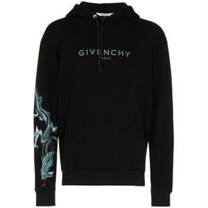 2020新作限定大人気 ジバンシィ偽物 パーカー GIVENCHY 20AW Logo&amp;Dragon BLACK