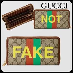 グッチ 財布 GGスプリーム FAKE/NOT 偽物ラウンドジップ 6361692GCAG8280