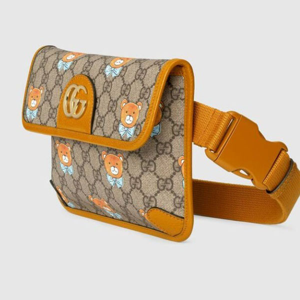 グッチ★EXO-KAIxグッチ 限定品 ベアプリント レザーベルトバッグ コピー 647817 2YVBG 8695 グッチ★EXO-KAIxグッチ 限定品 ベアプリント レザーベルトバッグ コピー 647817 2YVBG 8695