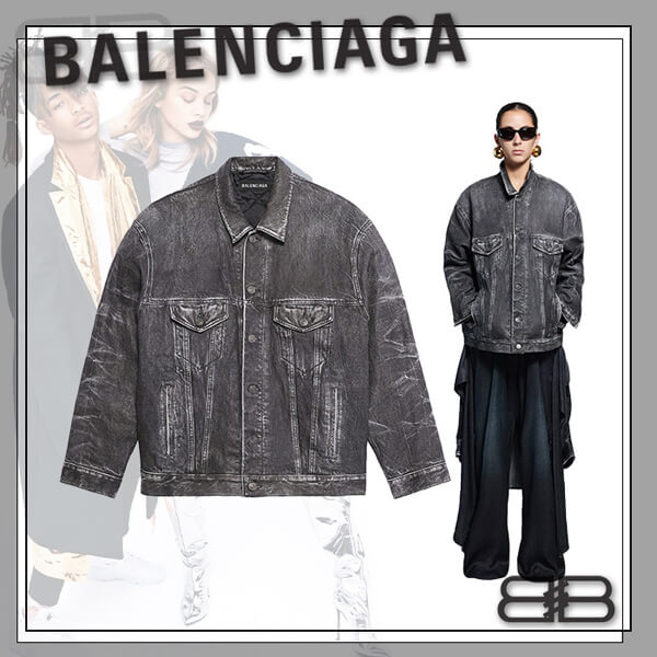 バレンシアガ◆TROMPE-L'CEIL デニム ジャケット コピー 657700TKS343366 バレンシアガ◆TROMPE-L'CEIL デニム ジャケット コピー 657700TKS343366