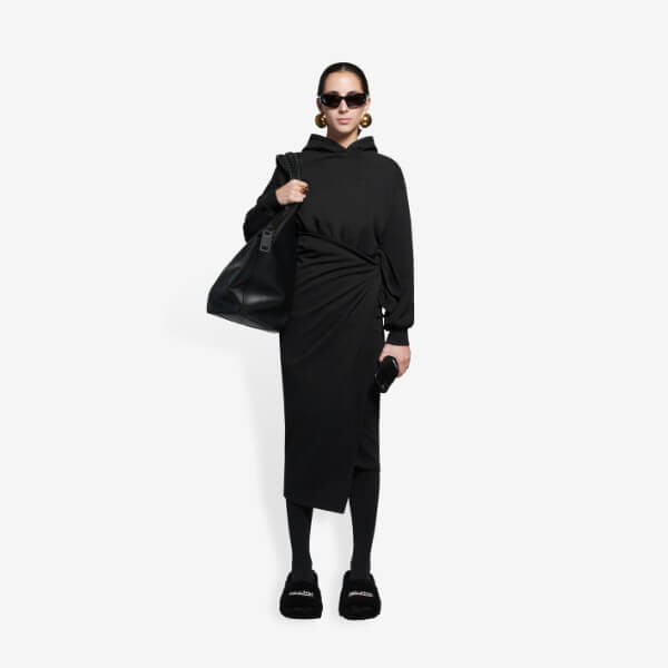 バレンシアガ◆EASYWRAP フーデッドドレス 偽物 659077TJV441000 バレンシアガ◆EASYWRAP フーデッドドレス 偽物 659077TJV441000