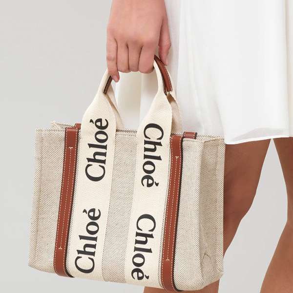 クロエ☆SMALL WOODY TOTE BAG☆スモールトートバッグ CHC21US385E6690U クロエ☆SMALL WOODY TOTE BAG☆スモールトートバッグ CHC21US385E6690U