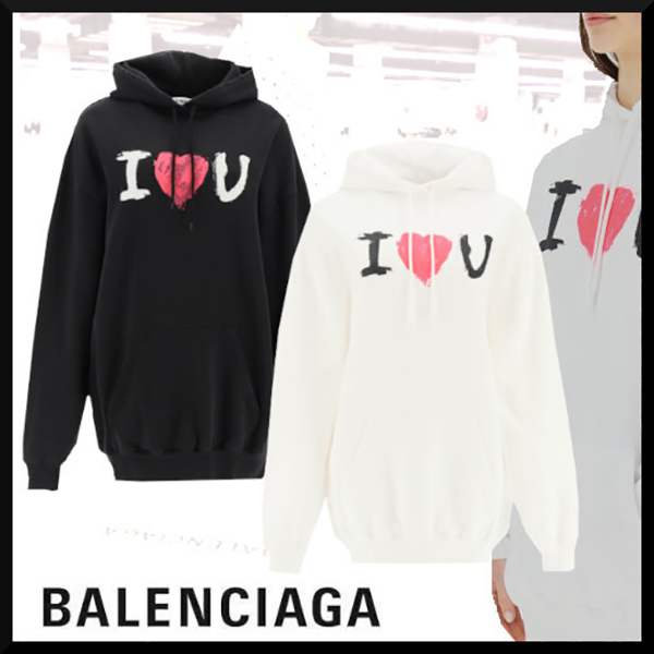 バレンシアガ★I LOVE U ミディアムフィット フーディー578135TJVL69040 バレンシアガ★I LOVE U ミディアムフィット フーディー578135TJVL69040