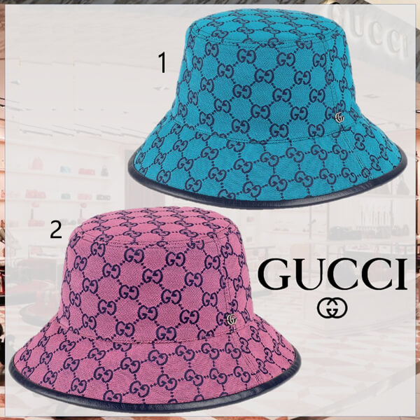 グッチ*GGキャンバス フェドラハット ライトブルー/ピンク 656573 3HAD0 4268 グッチ*GGキャンバス フェドラハット ライトブルー/ピンク 656573 3HAD0 4268
