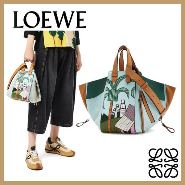 新作★ ロエベ★イースター島 ハンモックバッグ スモール/ヤシの木 A538S35X02 新作★ ロエベ★イースター島 ハンモックバッグ スモール/ヤシの木 A538S35X02
