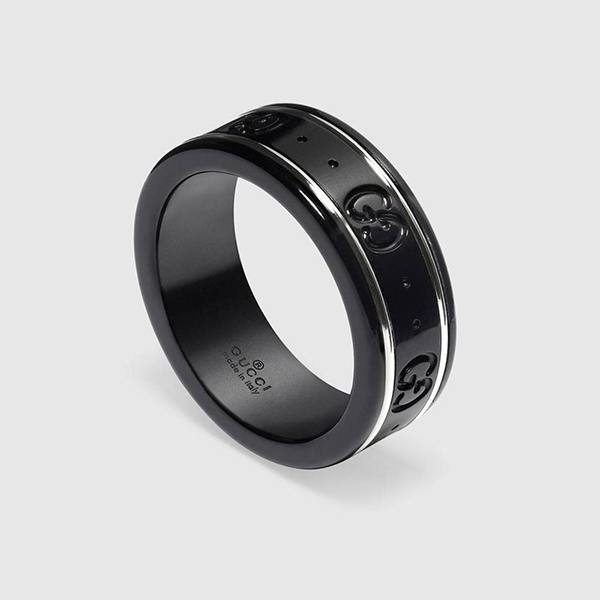 グッチ 18K ゴールド ライン GGパターン アイコン 偽物 リング 2色 グッチ 18K ゴールド ライン GGパターン アイコン 偽物 リング 2色