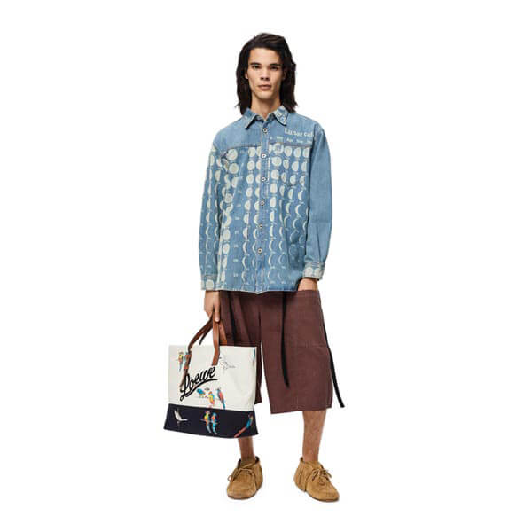 新作★ロエベ★ジップトート/パロット/プリントキャンバス 偽物カーフ B887J09X03 新作★ロエベ★ジップトート/パロット/プリントキャンバス 偽物カーフ B887J09X03