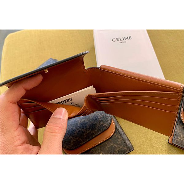【セリーヌ】Double Flap Origami Wallet トリオンフキャンバスコピー