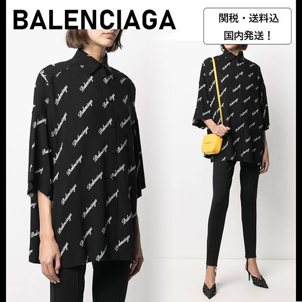 新作★ バレンシアガ★オーバーサイズロゴシャツ 偽物 595038TJLY91070 新作★ バレンシアガ★オーバーサイズロゴシャツ 偽物 595038TJLY91070