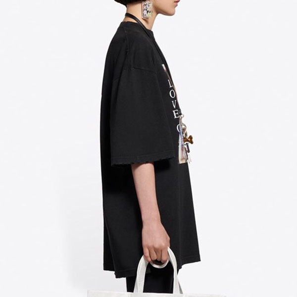 バレンシアガTシャツ偽物*I LOVE CATS 猫 プリント MEOW バックロゴ バレンシアガTシャツ偽物*I LOVE CATS 猫 プリント MEOW バックロゴ