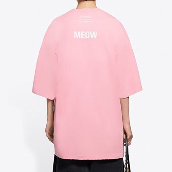 バレンシアガTシャツ偽物*I LOVE CATS 猫 プリント MEOW バックロゴ バレンシアガTシャツ偽物*I LOVE CATS 猫 プリント MEOW バックロゴ