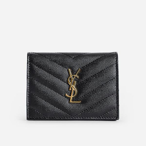 サンローランモノグラム コンパクト財布 偽物530841BOWA11000