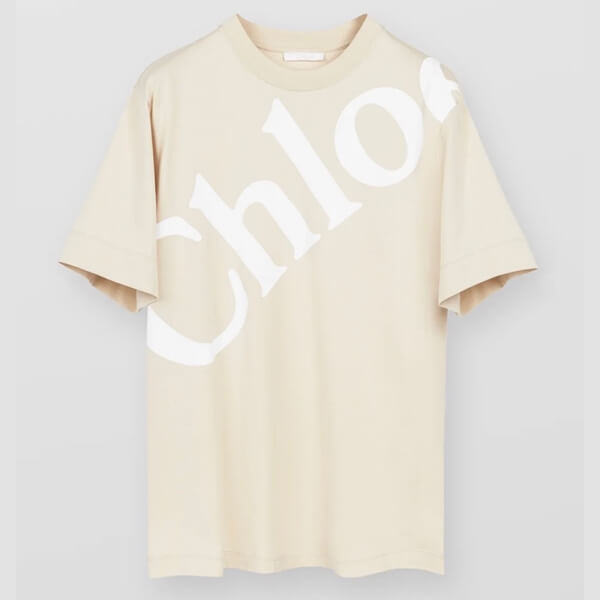 ☆新作☆【クロエ】オーバーサイズ プリントTシャツ偽物 CHC21AJH1318420J