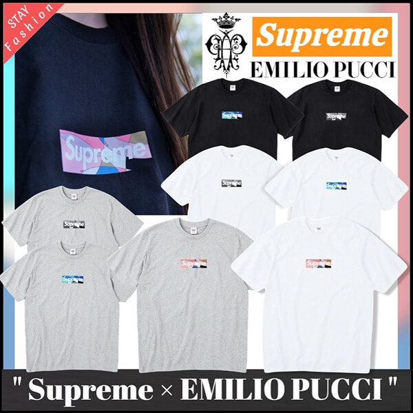 ♦コラボ激レア!シュプリーム × EMILIO PUCCI コピー&quot;Box Logo T&quot;