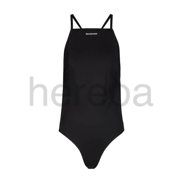 バレンシアガ ◆ Logo swimsuit ロゴ入り 偽物水着 BLACK バレンシアガ ◆ Logo swimsuit ロゴ入り 偽物水着 BLACK