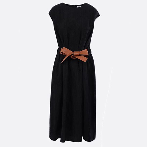 ロエベ★ベルテッド ミディ ドレス ウールコピー S359335XEX 1102 ロエベ★ベルテッド ミディ ドレス ウールコピー S359335XEX 1102