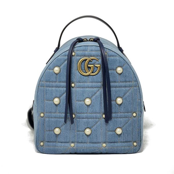 グッチ/ GGマーモント デニム リュック バックパック偽物 4766719B52T グッチ/ GGマーモント デニム リュック バックパック偽物 4766719B52T