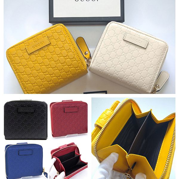 大人気グッチ GG シマ レザー折りたたみ コンパクト財布コピー449395 BMJ1G 大人気グッチ GG シマ レザー折りたたみ コンパクト財布コピー449395 BMJ1G