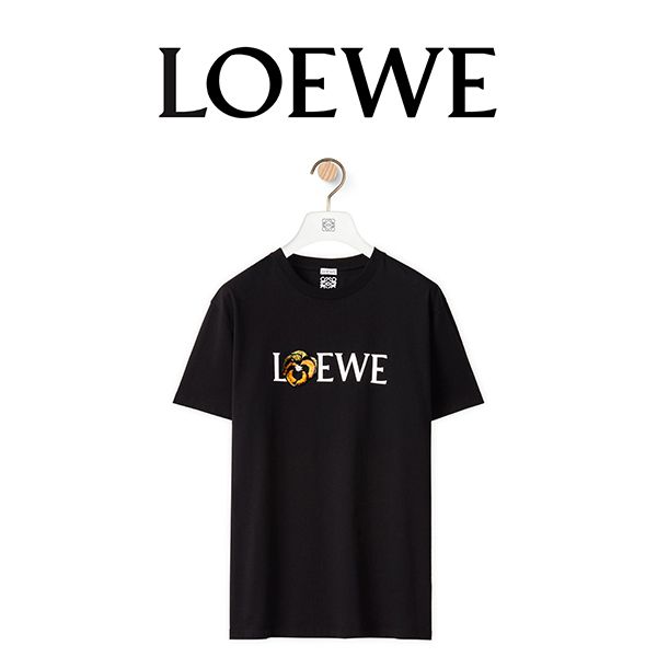 ロエベ☆Joe Brainard 刺繍 ロゴ付き Tシャツ偽物H526Y22J231100 ロエベ☆Joe Brainard 刺繍 ロゴ付き Tシャツ偽物H526Y22J231100