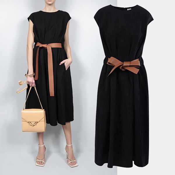 ロエベ★ベルテッド ミディ ドレス ウールコピー S359335XEX 1102 ロエベ★ベルテッド ミディ ドレス ウールコピー S359335XEX 1102