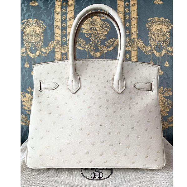 エルメス Birkin バーキン 30 オーストリッチ 偽物 ベトン Beton G金具 エルメス Birkin バーキン 30 オーストリッチ 偽物 ベトン Beton G金具