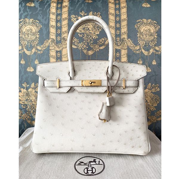 エルメス Birkin バーキン 30 オーストリッチ 偽物 ベトン Beton G金具 エルメス Birkin バーキン 30 オーストリッチ 偽物 ベトン Beton G金具