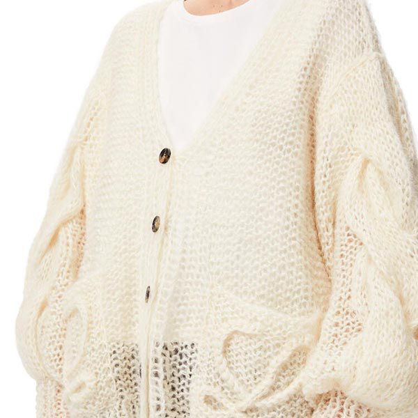 ロエベ☆モヘア アナグラム ニット コピーカーディガン オーバーサイズ S817Y16K11 ロエベ☆モヘア アナグラム ニット コピーカーディガン オーバーサイズ S817Y16K11