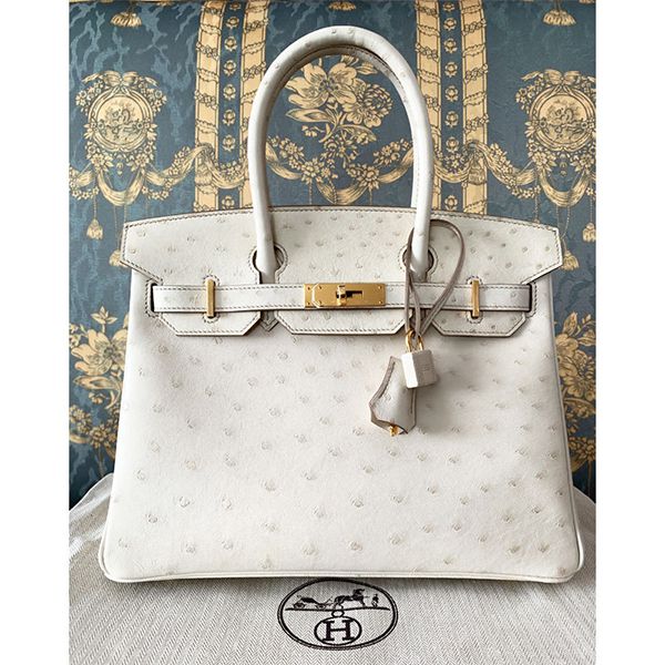 エルメス Birkin バーキン 30 オーストリッチ 偽物 ベトン Beton G金具 エルメス Birkin バーキン 30 オーストリッチ 偽物 ベトン Beton G金具