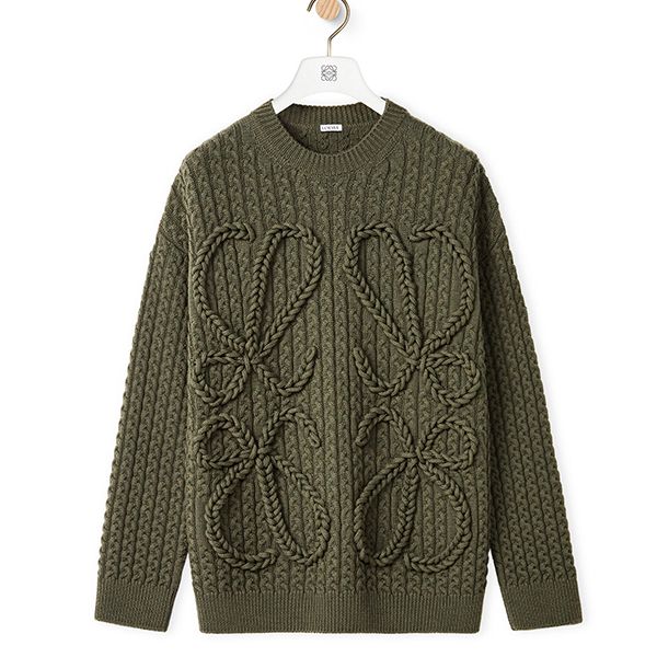 関送込 ロエベ ケーブル アナグラム セーター 偽物 H526Y14K834160 関送込 ロエベ ケーブル アナグラム セーター 偽物 H526Y14K834160