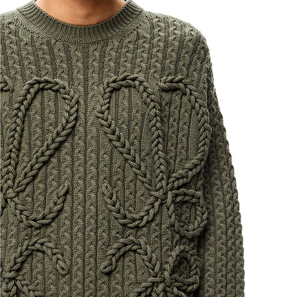 関送込 ロエベ ケーブル アナグラム セーター 偽物 H526Y14K834160 関送込 ロエベ ケーブル アナグラム セーター 偽物 H526Y14K834160