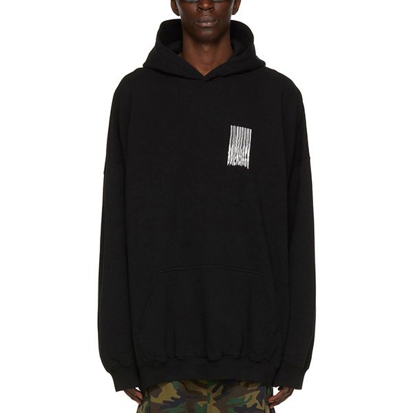 バレンシアガ バーコード ロゴ オーバーサイズ パーカーコピー 651799TKVE61070 バレンシアガ バーコード ロゴ オーバーサイズ パーカーコピー 651799TKVE61070