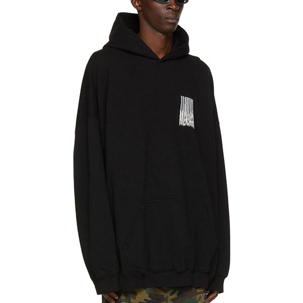 バレンシアガ バーコード ロゴ オーバーサイズ パーカーコピー 651799TKVE61070 バレンシアガ バーコード ロゴ オーバーサイズ パーカーコピー 651799TKVE61070