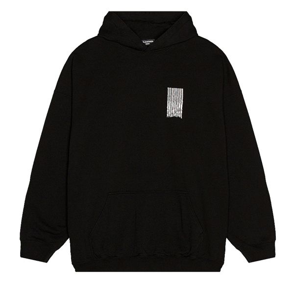 バレンシアガ バーコード ロゴ オーバーサイズ パーカーコピー 651799TKVE61070 バレンシアガ バーコード ロゴ オーバーサイズ パーカーコピー 651799TKVE61070