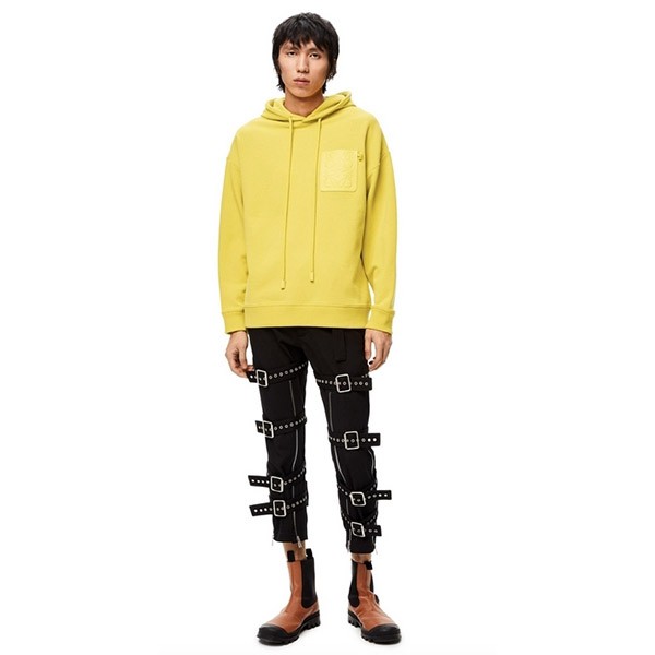 【21SS】ロエベ アナグラム 偽物 レザーパッチ フーディー ◆ロエベ◆全3色H526Y25J12