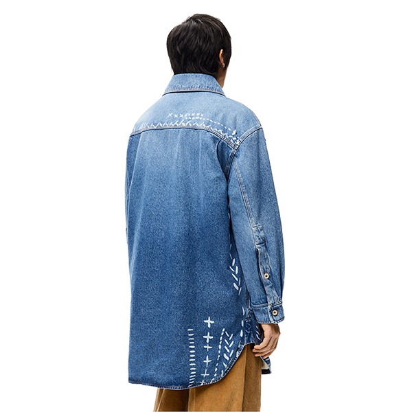 ロエベ デニムジャケット コピー*新作*プリント オーバーサイズ デニムシャツジャケットH526Y05W24 ロエベ デニムジャケット コピー*新作*プリント オーバーサイズ デニムシャツジャケットH526Y05W24