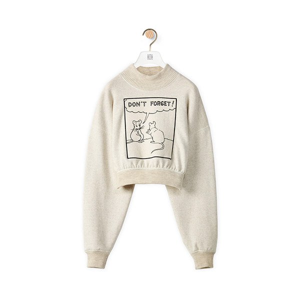 新作♪ロエベ クロップド パッチ スウェットシャツ 偽物 (コットン&リネン) 新作♪ロエベ クロップド パッチ スウェットシャツ 偽物 (コットン&リネン)