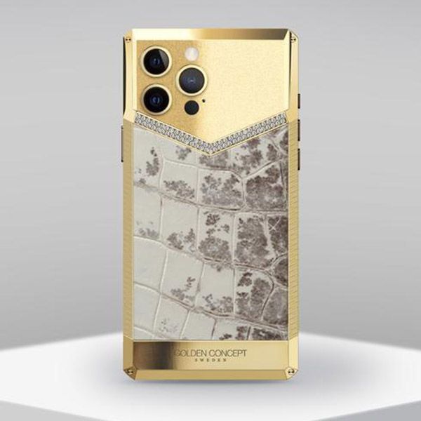 【国内発送】ゴールデンコンセプト iphone13 ケース コピー★スワロフスキー18kゴールド13対応