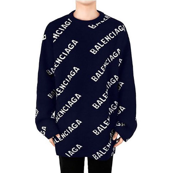 超希少!バレンシアガ コピー★ジャカードロゴ ウールオーバーニット 623283 T1567 4177 超希少!バレンシアガ コピー★ジャカードロゴ ウールオーバーニット 623283 T1567 4177