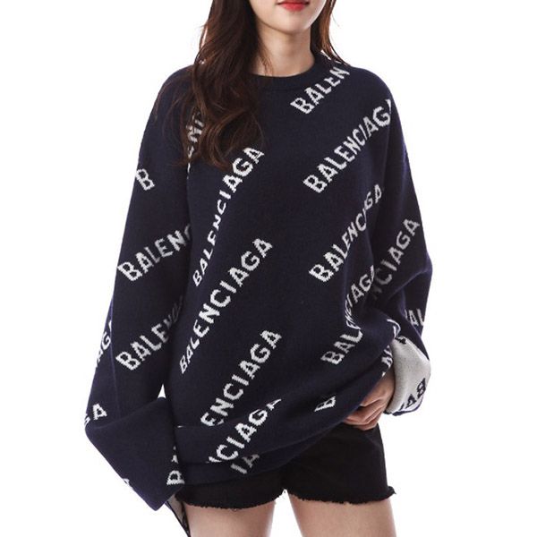 超希少!バレンシアガ コピー★ジャカードロゴ ウールオーバーニット 623283 T1567 4177 超希少!バレンシアガ コピー★ジャカードロゴ ウールオーバーニット 623283 T1567 4177