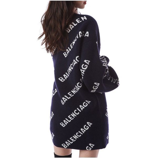 超希少!バレンシアガ コピー★ジャカードロゴ ウールオーバーニット 623283 T1567 4177 超希少!バレンシアガ コピー★ジャカードロゴ ウールオーバーニット 623283 T1567 4177