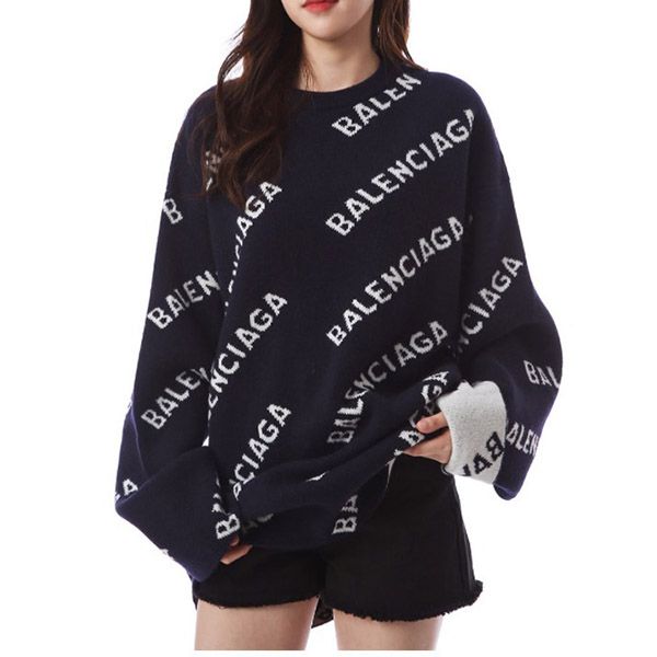 超希少!バレンシアガ コピー★ジャカードロゴ ウールオーバーニット 623283 T1567 4177 超希少!バレンシアガ コピー★ジャカードロゴ ウールオーバーニット 623283 T1567 4177