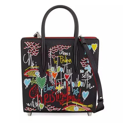 18SS未入荷 ルブタン トートバッグ ビーズアート Paloma 3Wayトート ルブタンバッグコピー