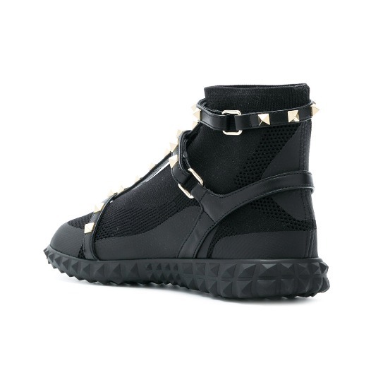 VALENTINO ロックスタッズ ブラック ソックス ヴァレンティノ 靴 スタッズ コピー