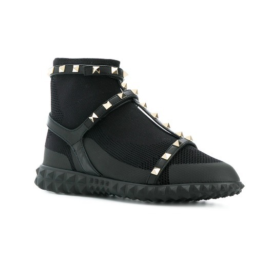 VALENTINO ロックスタッズ ブラック ソックス ヴァレンティノ 靴 スタッズ コピー