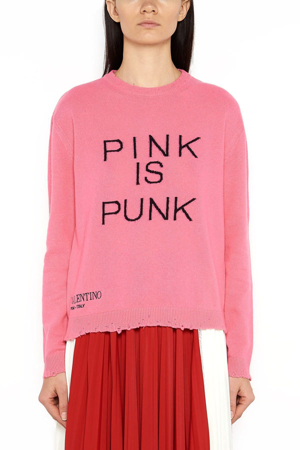 VALENTINO PINK IS PUNK PB3KC0623S9 0HO プルオーバー ニット セーター ヴァレンティノ Tシャツ コピー