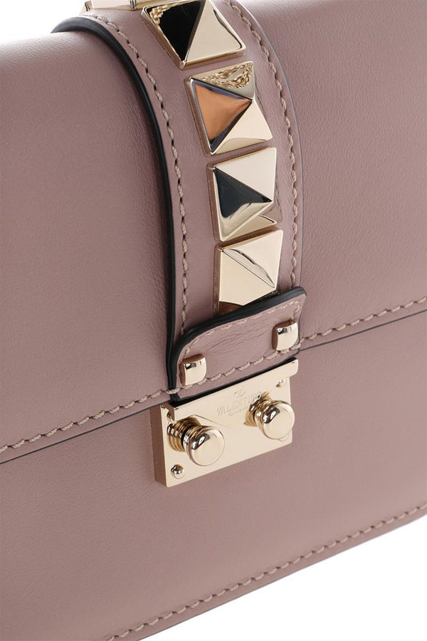 VALENTINO GARAVANI スモール ロック ショルダーバッグ W2B0312VITP45 プードル ヴァレンティノ バッグ スタッズ コピー