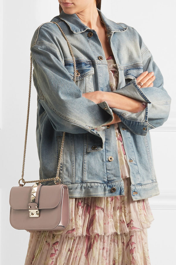 VALENTINO GARAVANI スモール ロック ショルダーバッグ W2B0312VITP45 プードル ヴァレンティノ バッグ スタッズ コピー