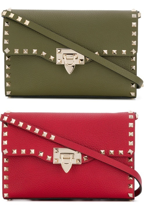 VALENTINO Rockstud スモールショルダー グリーン ヴァレンティノ バッグ スタッズ コピー