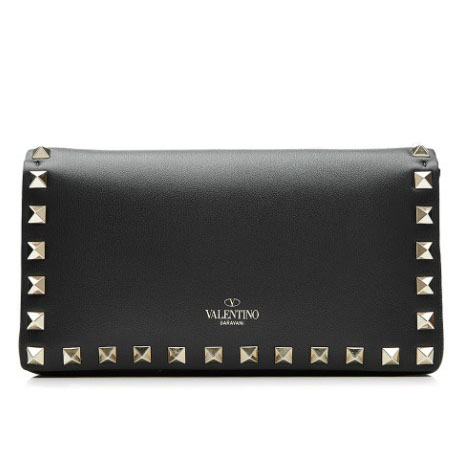 VALENTINO ロックスタッド チェーンクロスボディバッグ LW2P0372BOL 0NO ブラック ヴァレンティノ 財布 コピー