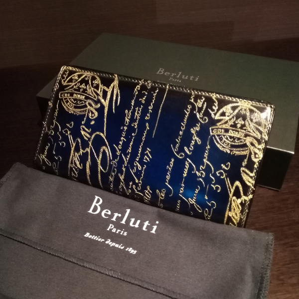 ベルルッティ財布 コピーBerluti Wスタンプx限定ゴールドパティーヌ希少品 ベルルッティ EBENE